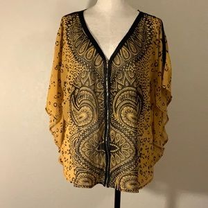 2X Lucy Diamonds Sheer Zippered jacket/Shirt